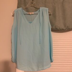 LOFT light teal Sleeveless Blouse